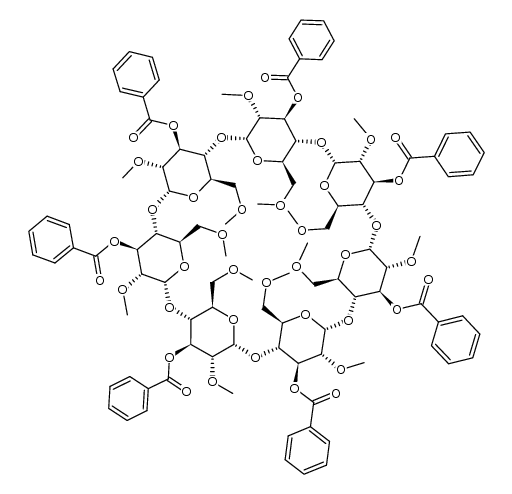 Heptakis(2,6-di-O-methyl-3-O-benzoyl)-β-cyclodextrin Structure