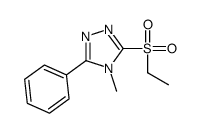 3-ethylsulfonyl-4-methyl-5-phenyl-1,2,4-triazole结构式
