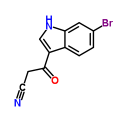 3-(6-Bromo-1H-indol-3-yl)-3-oxopropanenitrile Structure