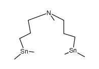 bis(3-trimethylstannylpropyl)methylamine Structure
