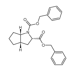 benzyl N-benzyloxycarbonyl-(1S,3S,5S)-2-azabicyclo[3.3.0]octane-3-carboxylate结构式