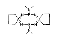 1,1,5,5-Bis(tetramethylen)-3,7-bis(dimethylamino)-1λ(6),5λ(6),2,4,6,8,3,7-dithiatetrazadiborocin结构式