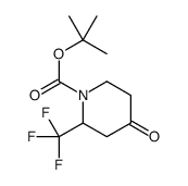4-氧代-2-(三氟甲基)哌啶-1-羧酸叔丁酯结构式