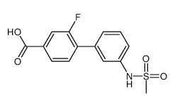 3-fluoro-4-[3-(methanesulfonamido)phenyl]benzoic acid Structure