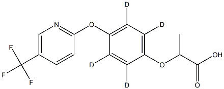[2H4]-(±)-吡氟禾草灵结构式