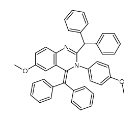 2-benzhydryl-4-(diphenylmethylene)-6-methoxy-3-(4-methoxyphenyl)-3,4-dihydroquinazoline Structure