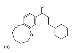 3-piperidin-1-yl-1-(2,3,4,5-tetrahydro-1,6-benzodioxocin-8-yl)propan-1-one,hydrochloride结构式