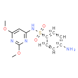磺胺二甲氧嘧啶-13C6结构式