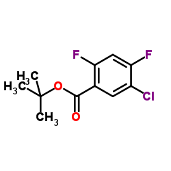 5-氯-2,4-二氟苯甲酸叔丁酯结构式