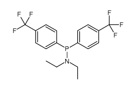 N-bis[4-(trifluoromethyl)phenyl]phosphanyl-N-ethylethanamine结构式