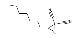 3-heptyloxirane-2,2-dicarbonitrile结构式