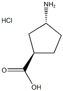 反式-3-氨基环戊烷羧酸盐酸盐结构式