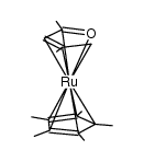 [(η5-pentamethylcyclopentadienyl)Ru(η5-2,4-dimethyl-1-oxopentadienyl)] Structure