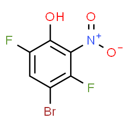 4-溴-3,6-二氟-2-硝基苯酚结构式