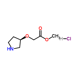 Methyl [(3R)-3-pyrrolidinyloxy]acetate hydrochloride (1:1) Structure