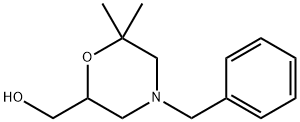 (4-苄基-6,6-二甲基吗啉-2-基)甲醇结构式