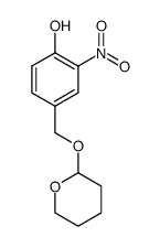 2-nitro-4-[(tetrahydropyran-2-yloxy)methyl]phenol结构式