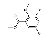 methyl 3,5-dibromo-2-dimethylaminobenzoate结构式