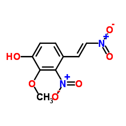 2-Methoxy-3-nitro-4-[(E)-2-nitrovinyl]phenol Structure