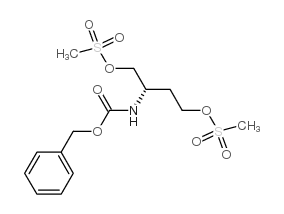 (S)-2-苄氧基羰基氨基-1,4-双(甲烷磺酰氧基)丁烷结构式