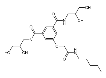 N,N'-bis(2,3-dihydroxypropyl)-5-[2-(pentylamino)-2-oxoethoxy]-1,3-benzenedicarboxamide结构式