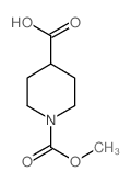 1-甲氧羰基哌啶-4-甲酸结构式