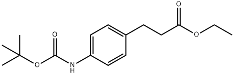 ethyl 3-(4-(tert-butoxycarbonylamino)phenyl)propanoate结构式