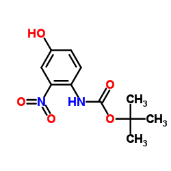 叔丁基 4-羟基-2-硝基苯基氨基甲酸酯结构式