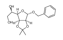 苄基2,3-O-异亚丙基-α-D-甘露呋喃糖苷结构式