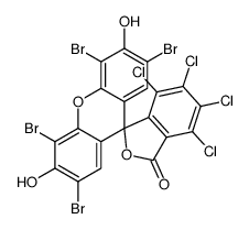2',4',5',7'-Tetrabromo-4,5,6,7-tetrachloro-3',6'-dihydroxy-3H-spi ro[2-benzofuran-1,9'-xanthen]-3-one结构式
