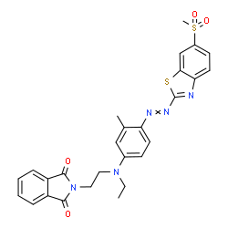 N-[2-[N-ethyl-4-[[6-(methylsulphonyl)benzothiazol-2-yl]azo]-m-toluidino]ethyl]phthalimide结构式