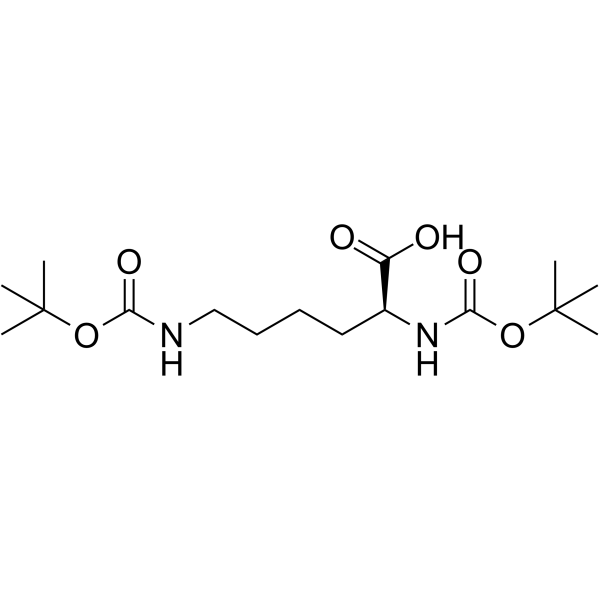 (S)-2,6-二叔丁氧羰基氨基己酸结构式