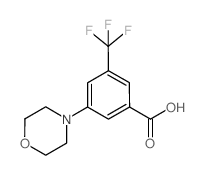3-Morpholin-4-yl-5-trifluoromethyl-benzoic acid Structure