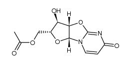 (2R,3aβ,9aβ)-2α-(Acetoxymethyl)-2,3,3a,9a-tetrahydro-3β-hydroxy-6H-furo[2',3':4,5]oxazolo[3,2-a]pyrimidin-6-one structure