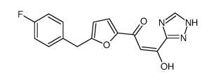(Z)-1-[5-[(4-fluorophenyl)methyl]furan-2-yl]-3-hydroxy-3-(1H-1,2,4-triazol-5-yl)prop-2-en-1-one Structure