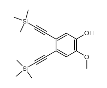4,5-bis[(trimethylsilyl)ethynyl]-2-methoxyphenol结构式