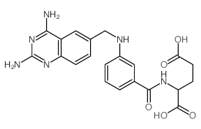 Glutamicacid, N-[m-[[(2,4-diamino-6-quinazolinyl)methyl]amino]benzoyl]-, L- (8CI) picture
