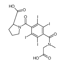 (2S)-1-[4-[carboxymethyl(methyl)carbamoyl]-2,3,5,6-tetraiodobenzoyl]pyrrolidine-2-carboxylic acid Structure