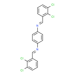 N,N'-bis(2,3-dichlorobenzylidene)-1,4-benzenediamine Structure