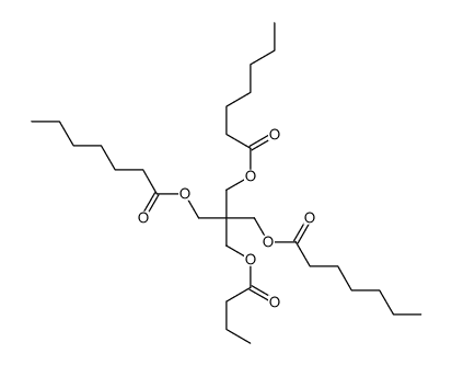 2-[(1-oxobutoxy)methyl]-2-[[(1-oxoheptyl)oxy]methyl]propane-1,3-diyl bisheptanoate Structure
