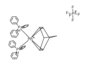(BICYCLO(2.2.1)HEPTA-2,5-DIENE)(BIS-(TRIPHENYLPHOSPHINE))RHODIUM (I) PF6 structure