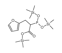 bis(trimethylsilyl) [2-(2-furyl)-1-(trimethylsilyloxycarbonyl)ethyl]phosphonite Structure