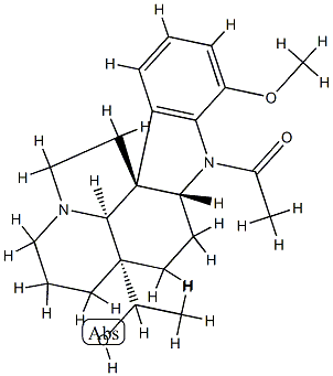 1-Acetyl-17-methoxyaspidospermidin-20-ol结构式