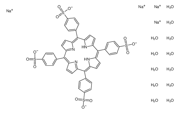 内消旋(4-磺酸苯基)卟吩四钠盐结构式