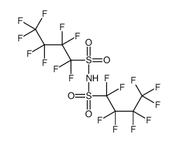 双(1,1,2,2,3,3,4,4,4-九氟-1-丁烷磺酰胺)二酰亚胺结构式