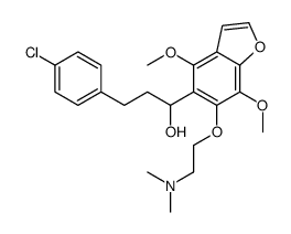3-(4-chlorophenyl)-1-[6-[2-(dimethylamino)ethoxy]-4,7-dimethoxy-1-benzofuran-5-yl]propan-1-ol Structure