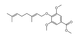4-geranoyl-3,5-dimethoxybenzoic acid methyl ester Structure