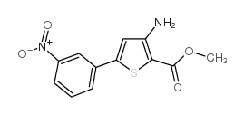 3-氨基-5-(3-硝基苯基)噻吩-2-羧酸甲酯结构式