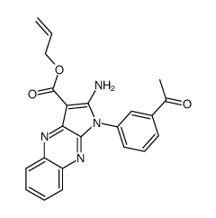 prop-2-enyl 1-(3-acetylphenyl)-2-aminopyrrolo[3,2-b]quinoxaline-3-carboxylate Structure