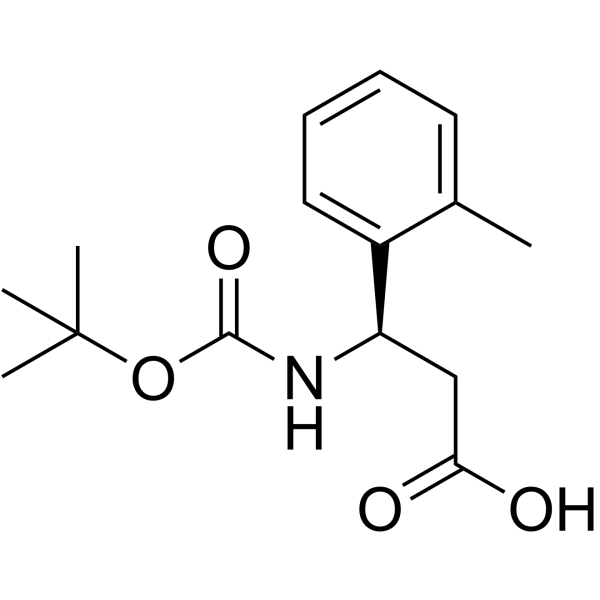 (R)-3-((TERT-BUTOXYCARBONYL)AMINO)-3-(O-TOLYL)PROPANOIC ACID Structure